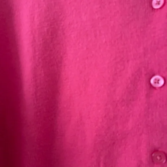 Cotton Blend Pink Cardigan, 3x - Picture 4 of 7